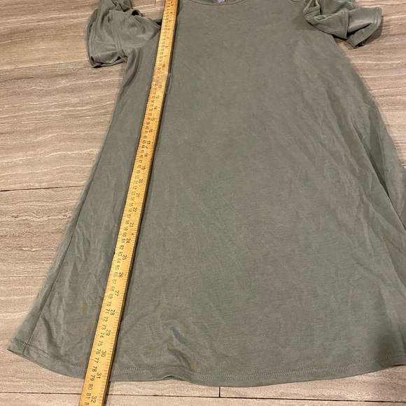 Alya Short Olive Army Green Dress SIze XSmall Cold Shoulder A-Line Dress Ruffle - Picture 5 of 5